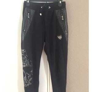 Philipp Plein Black Drawstring Pants